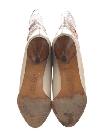 Neiman Marcus Leather Colorblock Pattern Boots