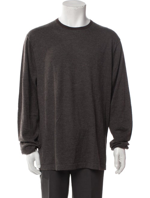 Neiman Marcus Cashmere Striped Pullover