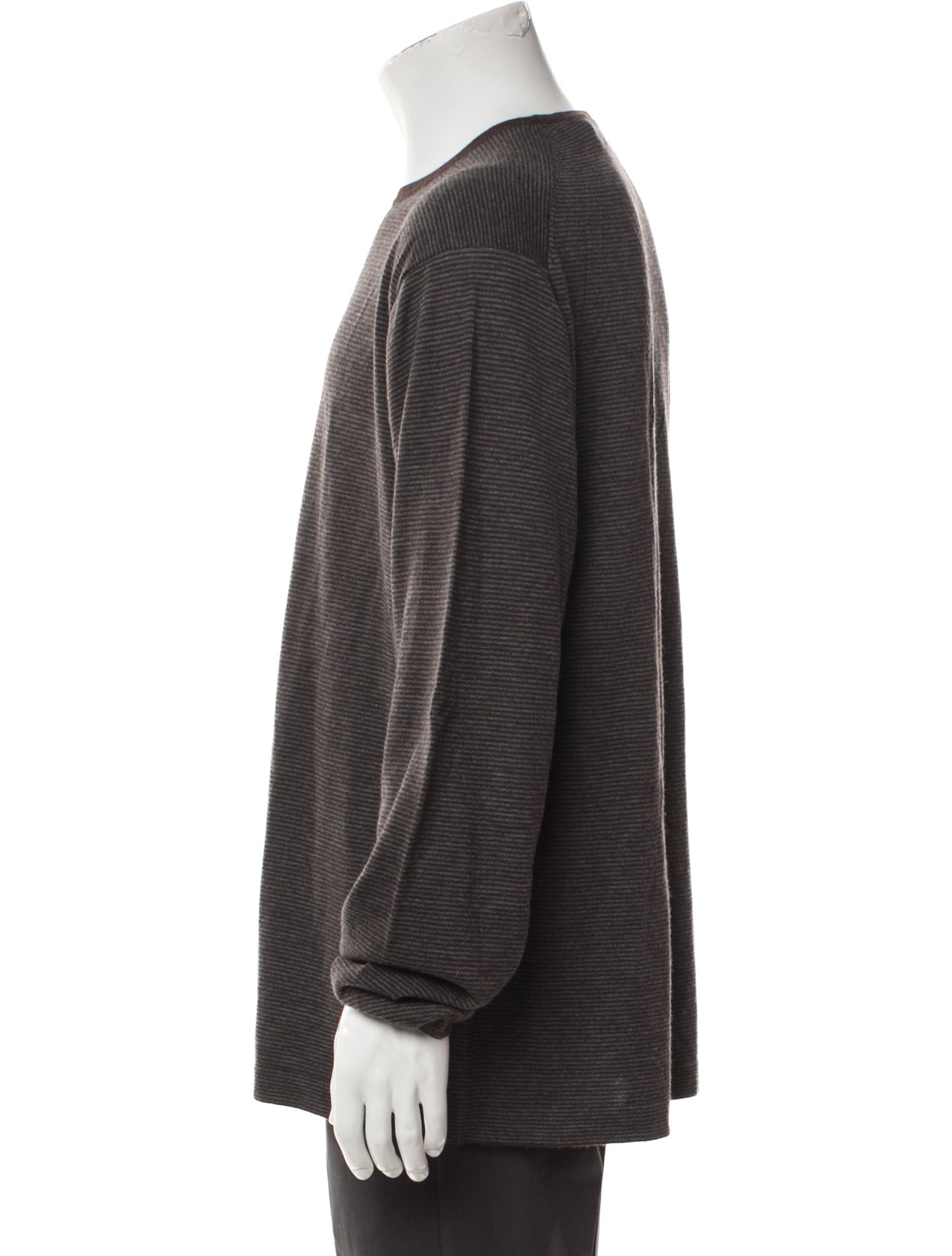 Neiman Marcus Cashmere Striped Pullover