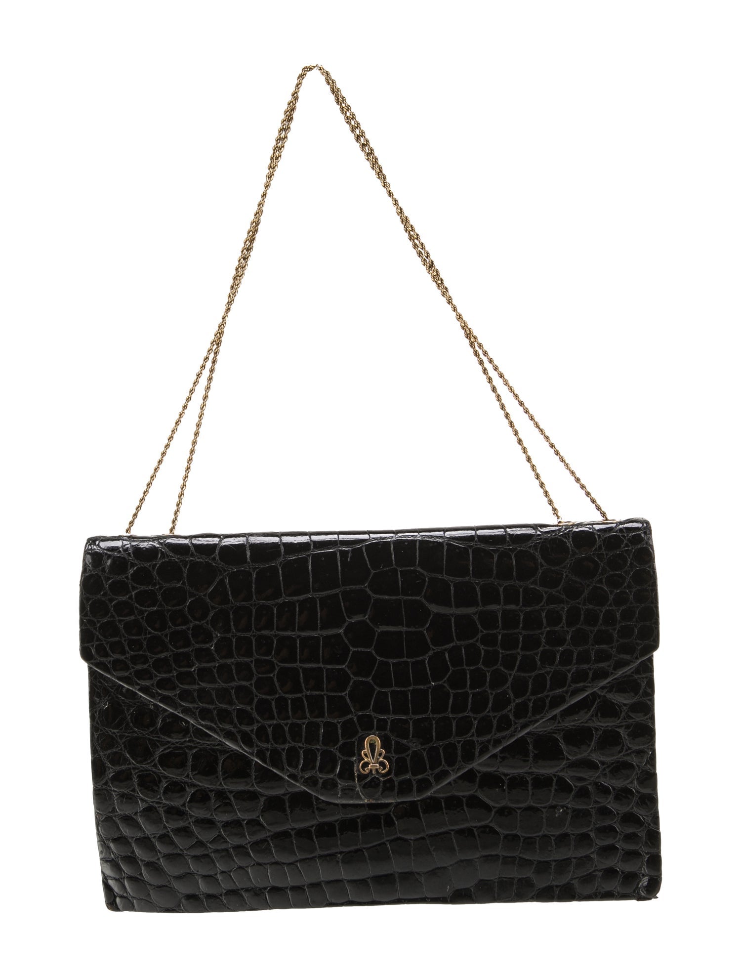 Neiman Marcus Embossed Leather Shoulder Bag