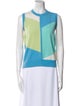 Neiman Marcus Cashmere Colorblock Pattern Sweater