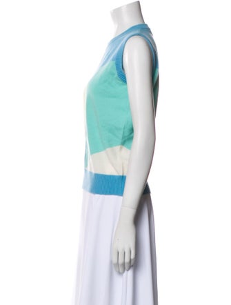 Neiman Marcus Cashmere Colorblock Pattern Sweater