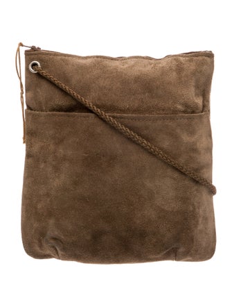 Neiman Marcus Suede Messenger Bag