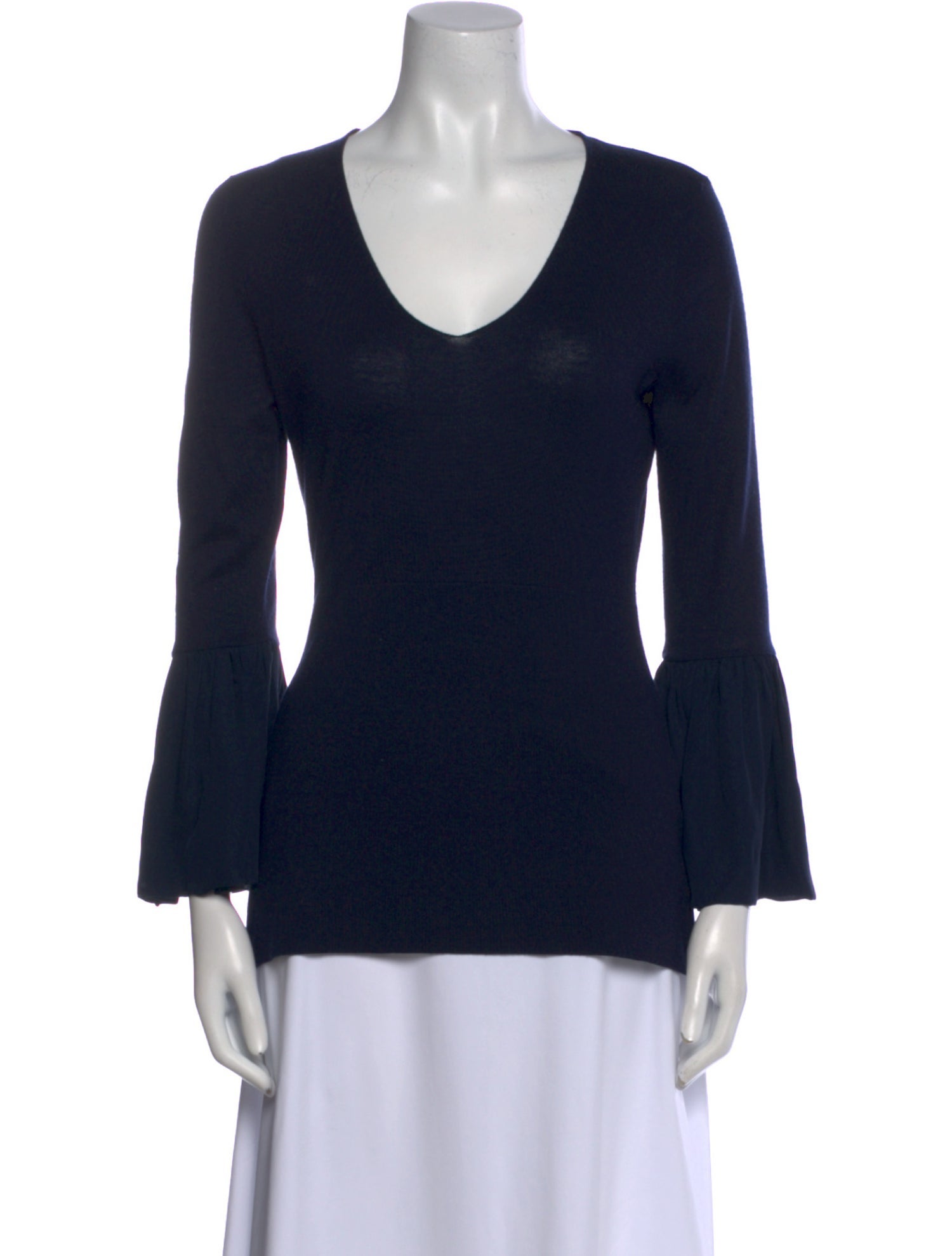 Neiman Marcus Cashmere V-Neck Top