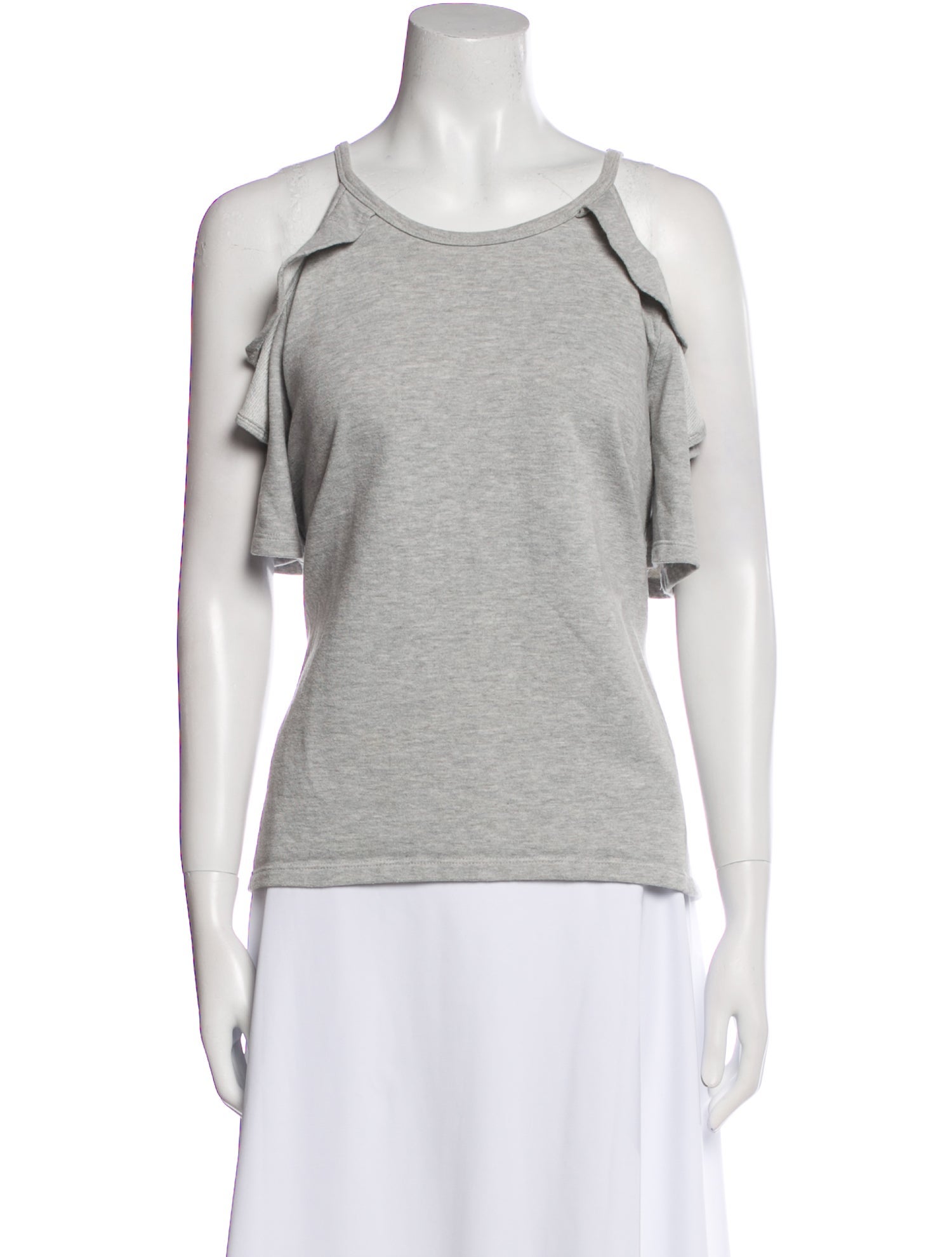 Neiman Marcus Scoop Neck Sleeveless Top