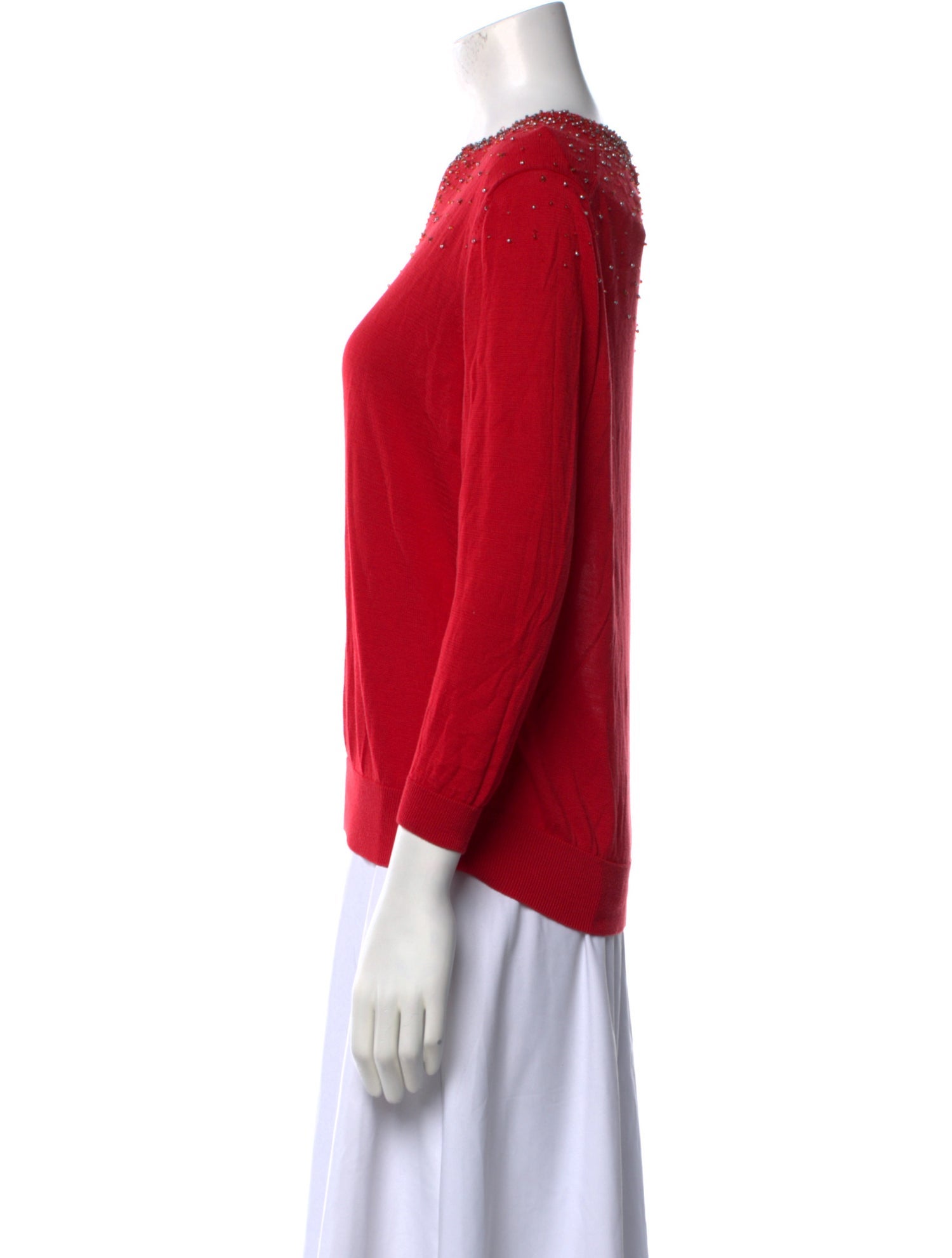 Neiman Marcus Silk V-Neck Top