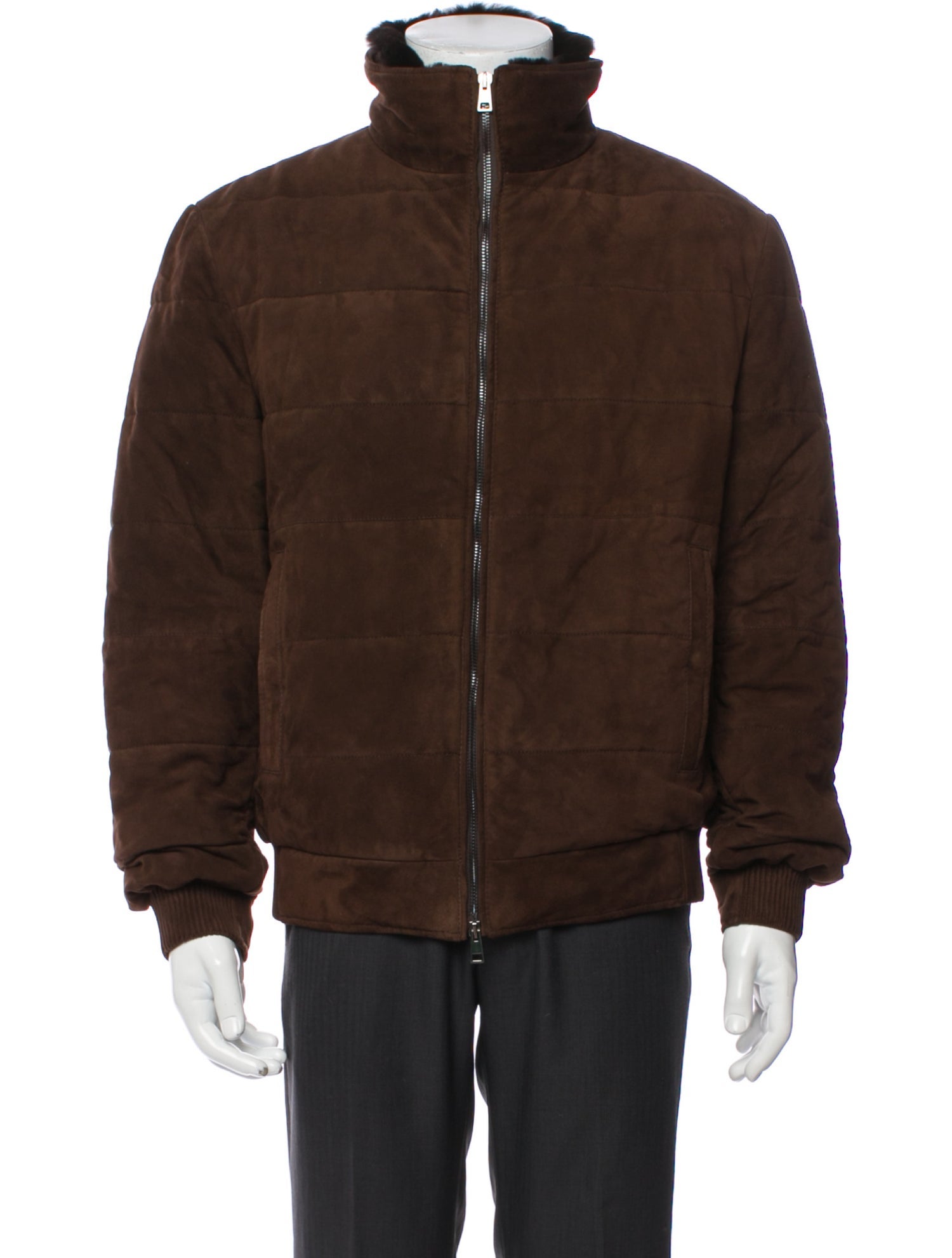 Neiman Marcus Suede Puffer Coat w/ Tags