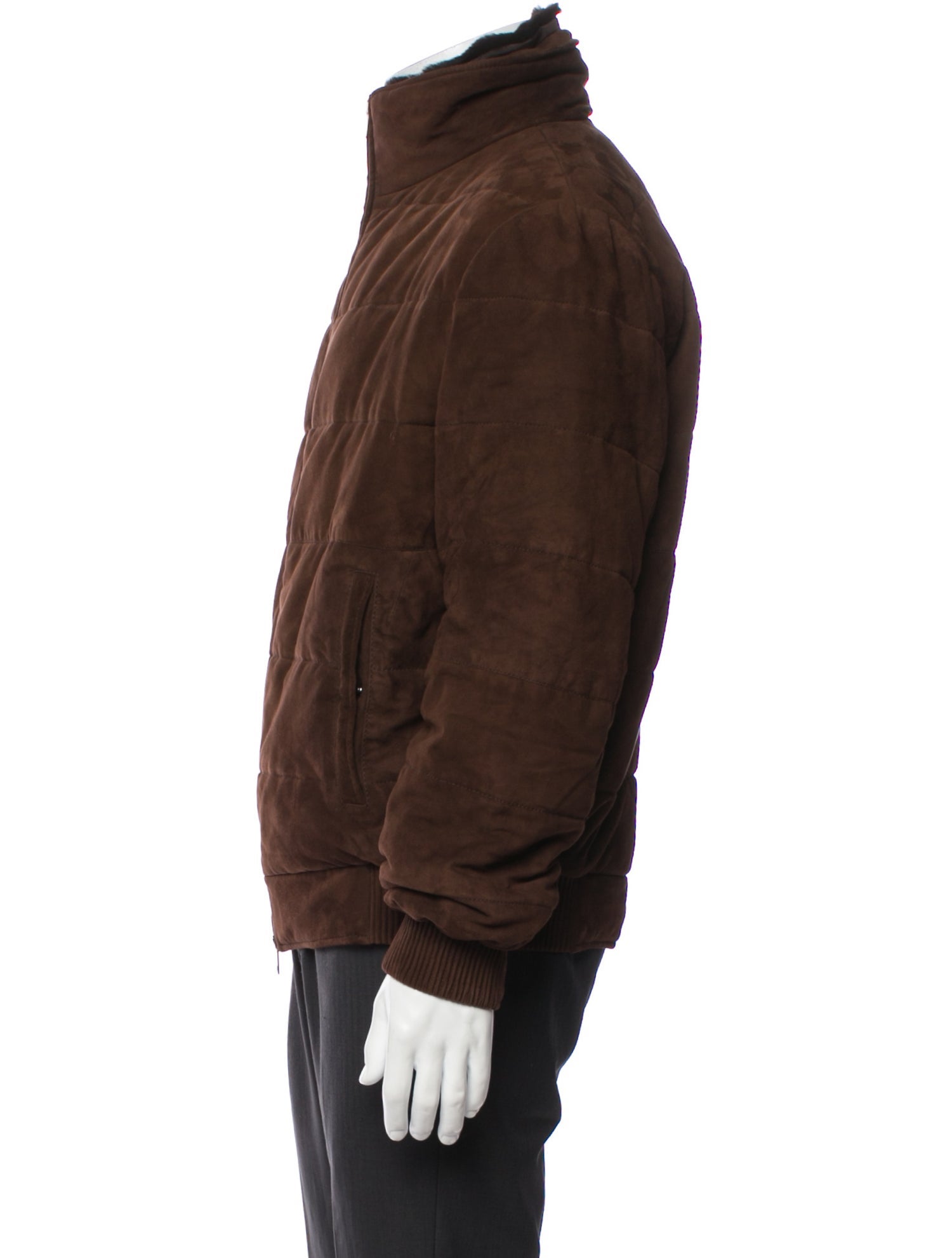 Neiman Marcus Suede Puffer Coat w/ Tags