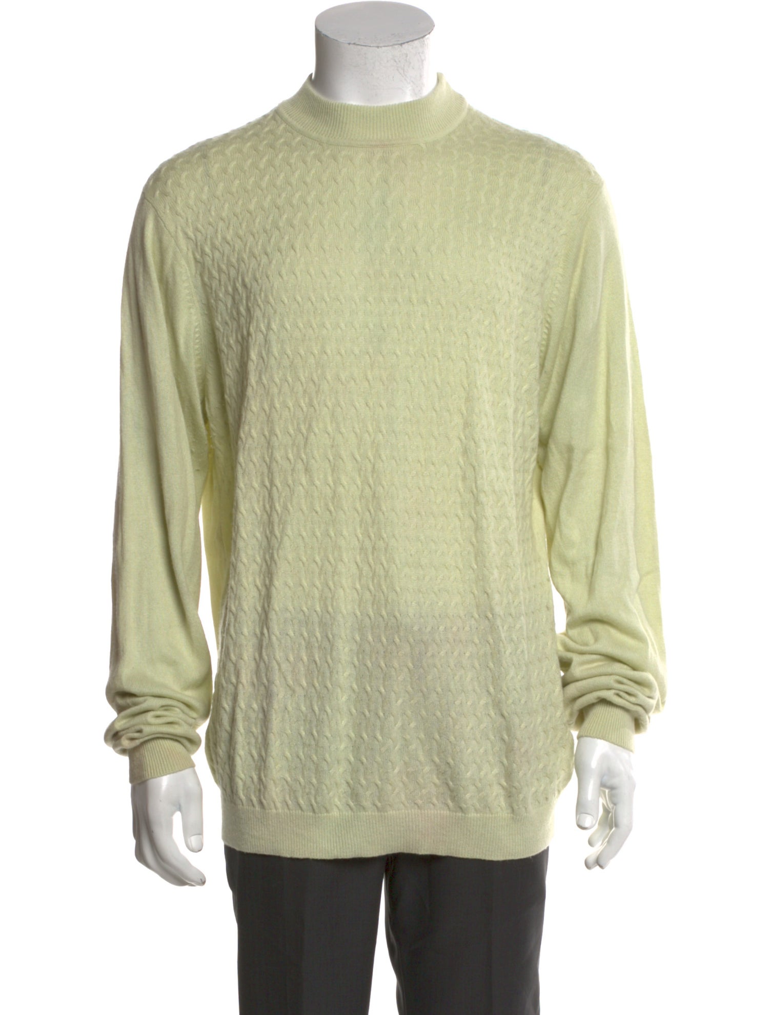 Neiman Marcus Silk Mock Neck Pullover