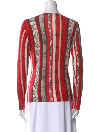 Neiman Marcus Cashmere Printed Blouse