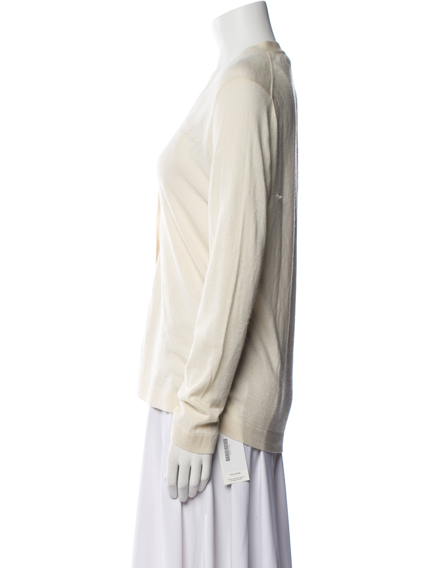 Neiman Marcus Cashmere V-Neck Blouse