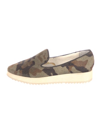 Neiman Marcus Ponyhair Printed Loafers