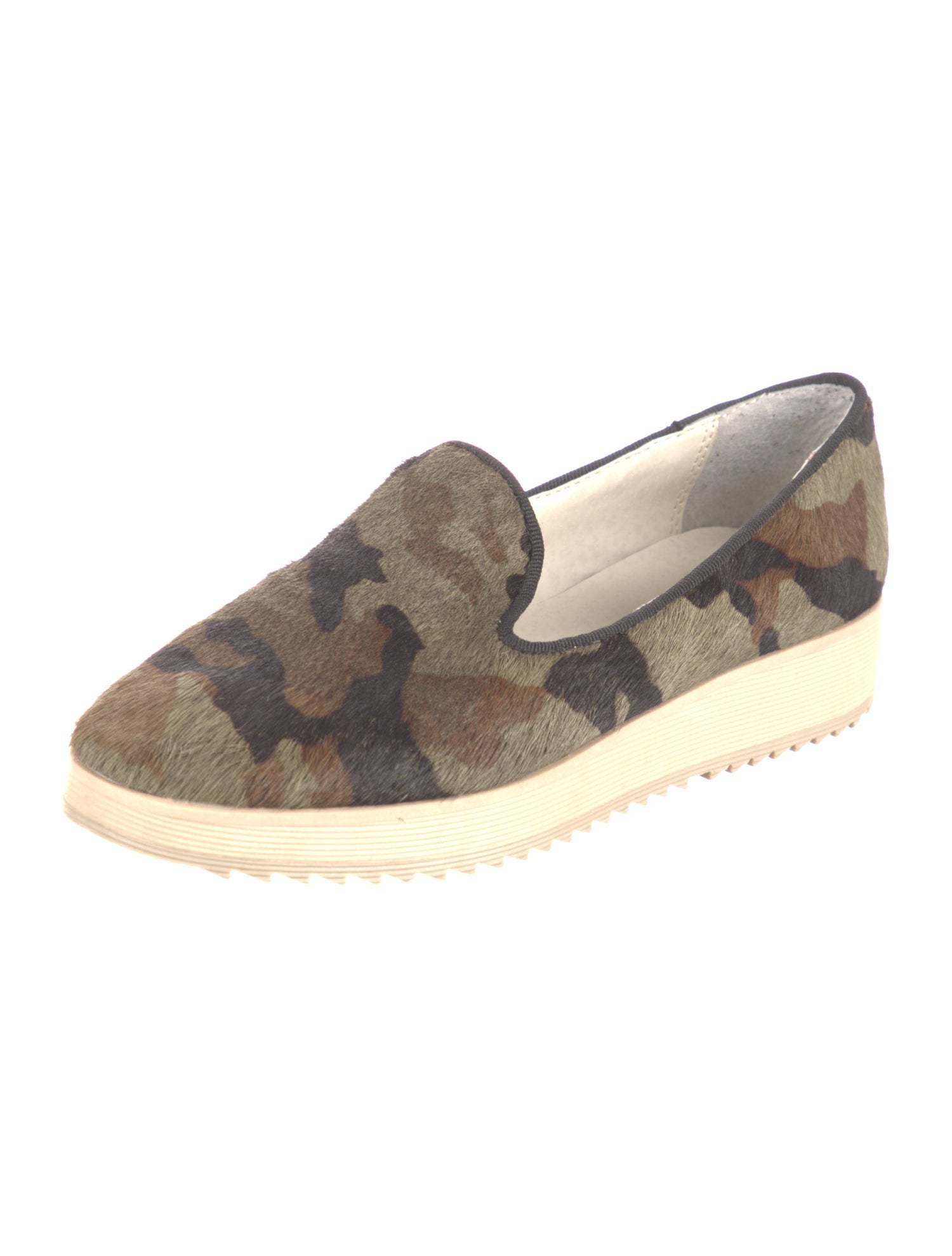 Neiman Marcus Ponyhair Printed Loafers