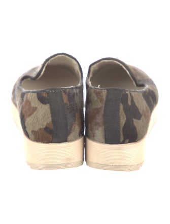 Neiman Marcus Ponyhair Printed Loafers