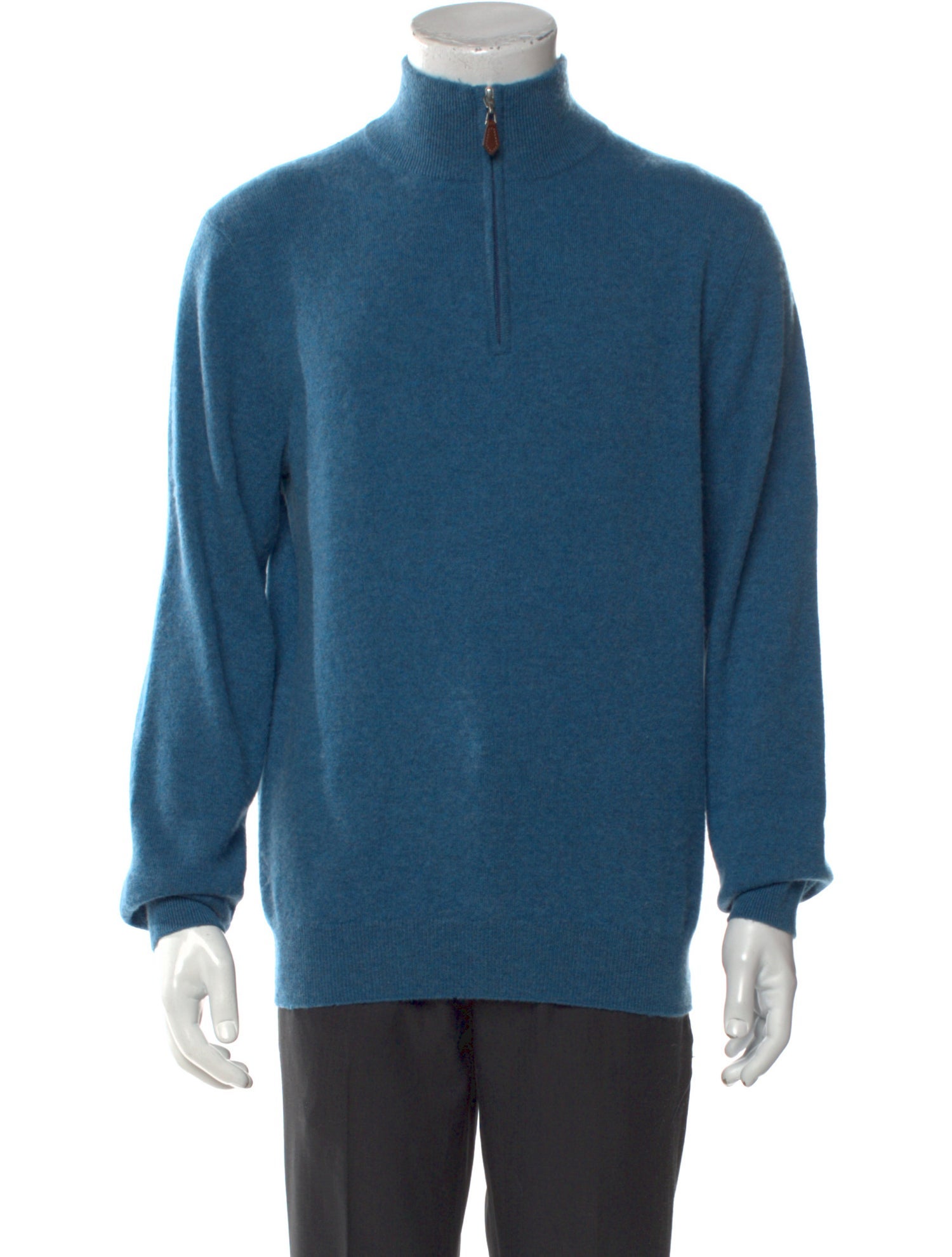 Neiman Marcus Cashmere Turtleneck Polo Sweater