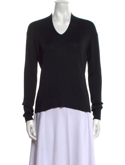 Neiman Marcus Silk V-Neck Sweater