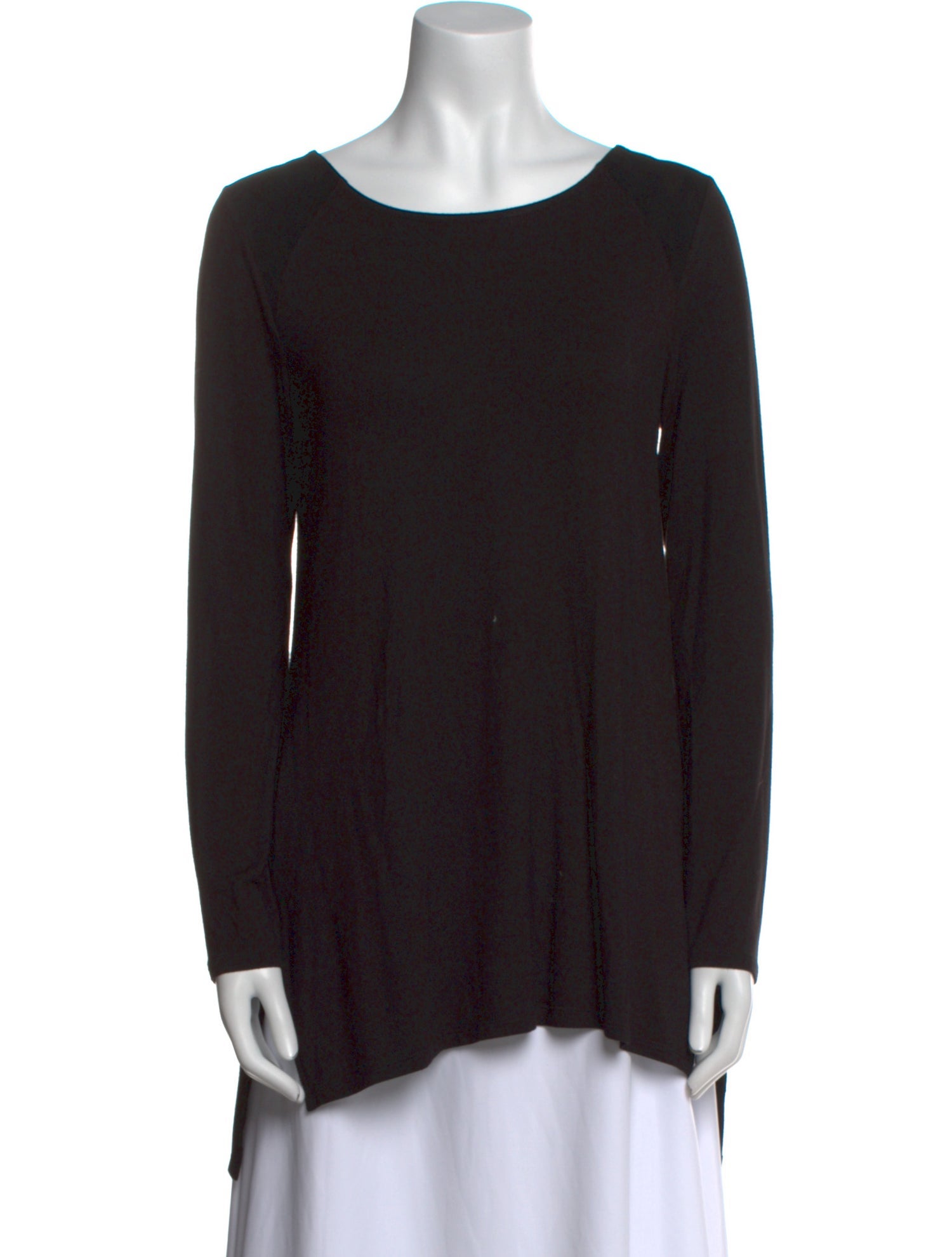 Neiman Marcus Scoop Neck Long Sleeve Tunic