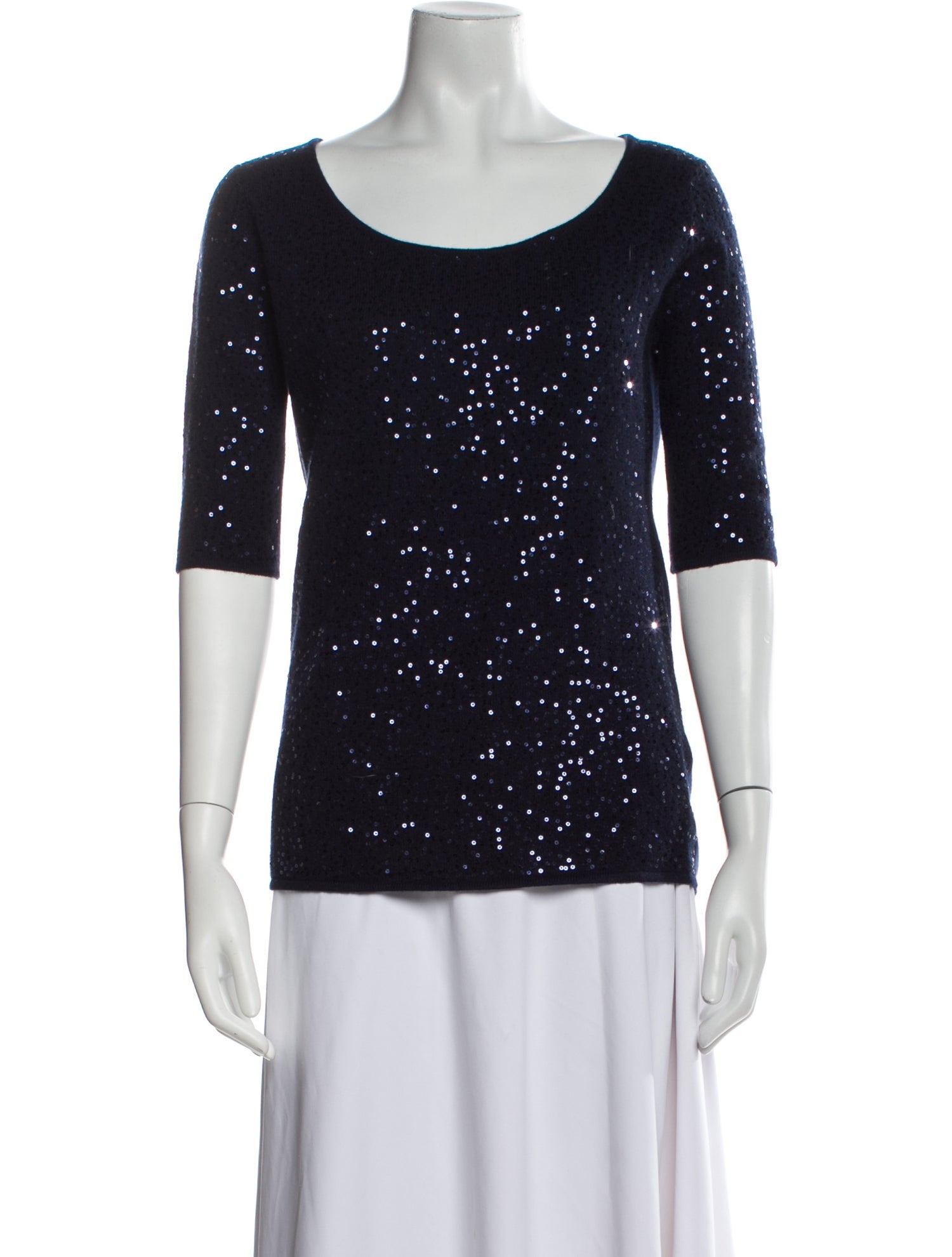 Neiman Marcus Cashmere Scoop Neck Sweater