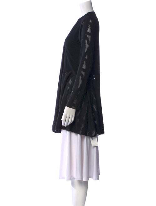 Neiman Marcus Striped Open Front Sweater