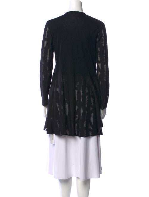 Neiman Marcus Striped Open Front Sweater