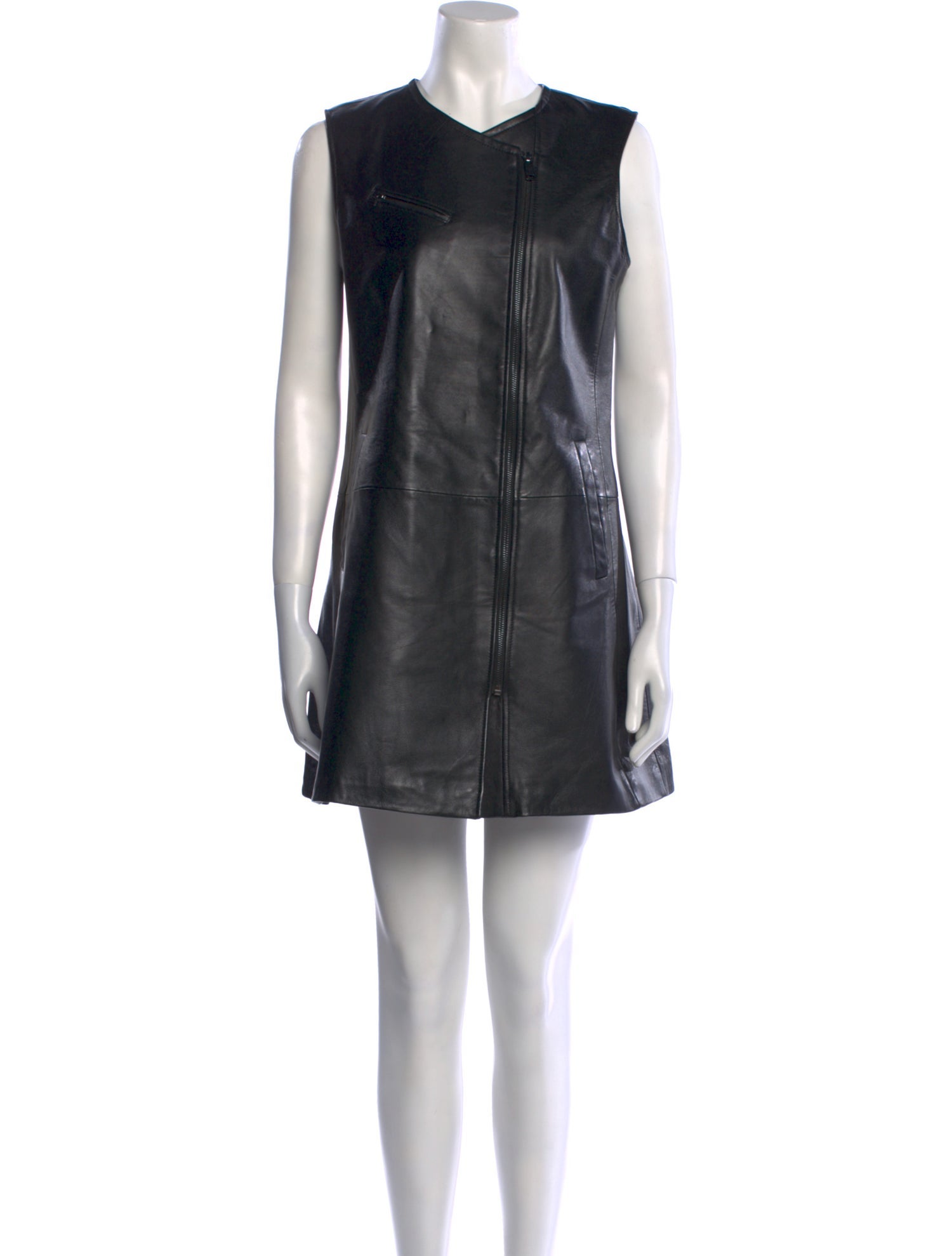 Neiman Marcus Leather Mini Dress