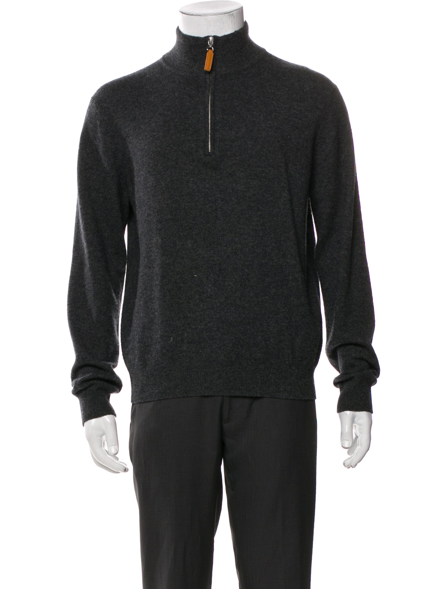 Neiman Marcus Merino Wool Turtleneck Polo Sweater