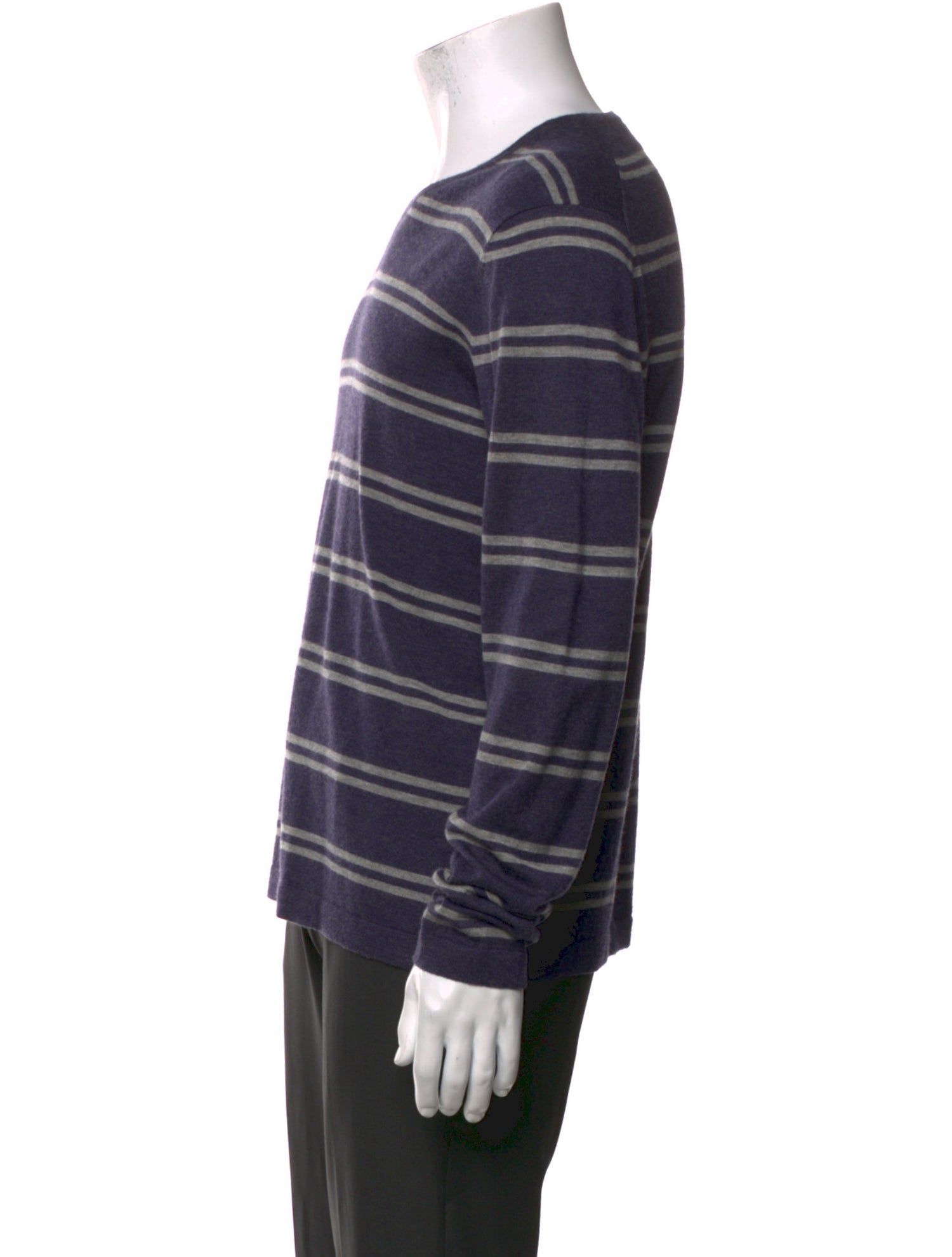 Neiman Marcus Cashmere Striped Pullover