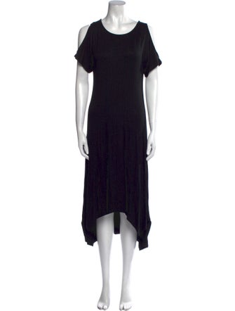Neiman Marcus Scoop Neck Knee-Length Dress