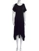 Neiman Marcus Scoop Neck Knee-Length Dress