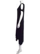 Neiman Marcus Scoop Neck Knee-Length Dress