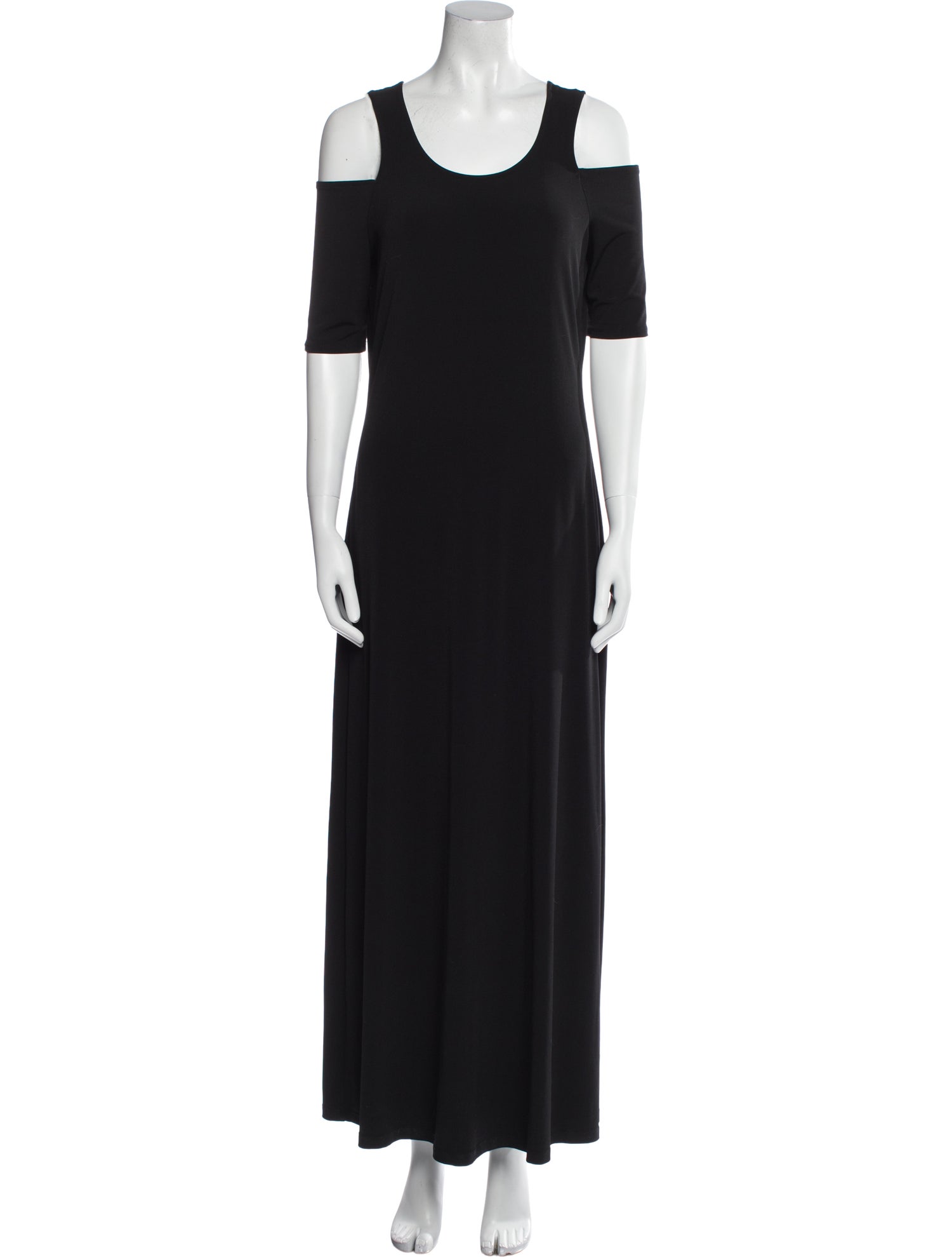 Neiman Marcus Scoop Neck Long Dress