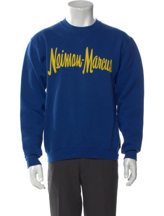 Neiman Marcus Graphic Print Crew Neck Sweatshirt