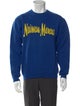 Neiman Marcus Graphic Print Crew Neck Sweatshirt