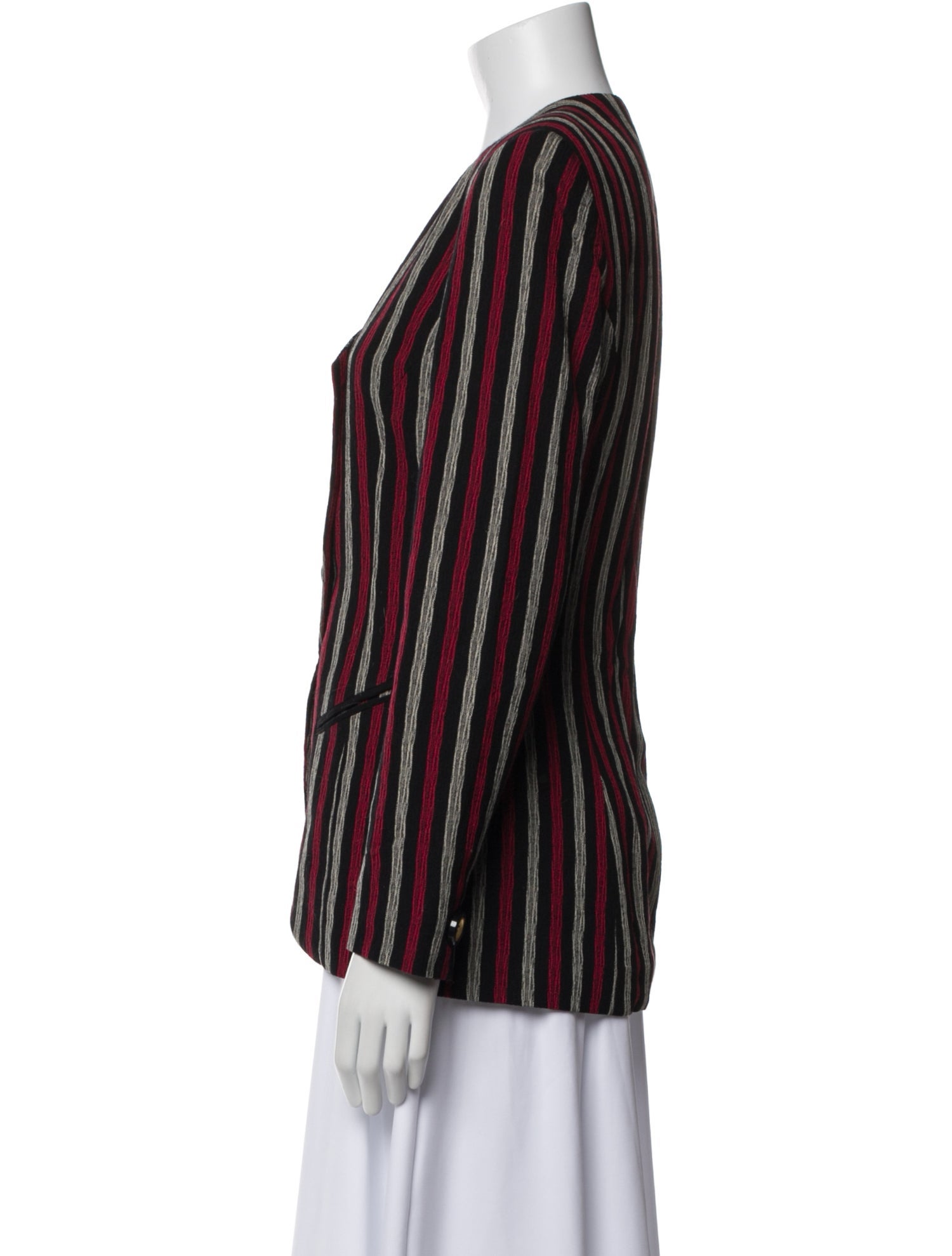 Neiman Marcus Striped Evening Jacket