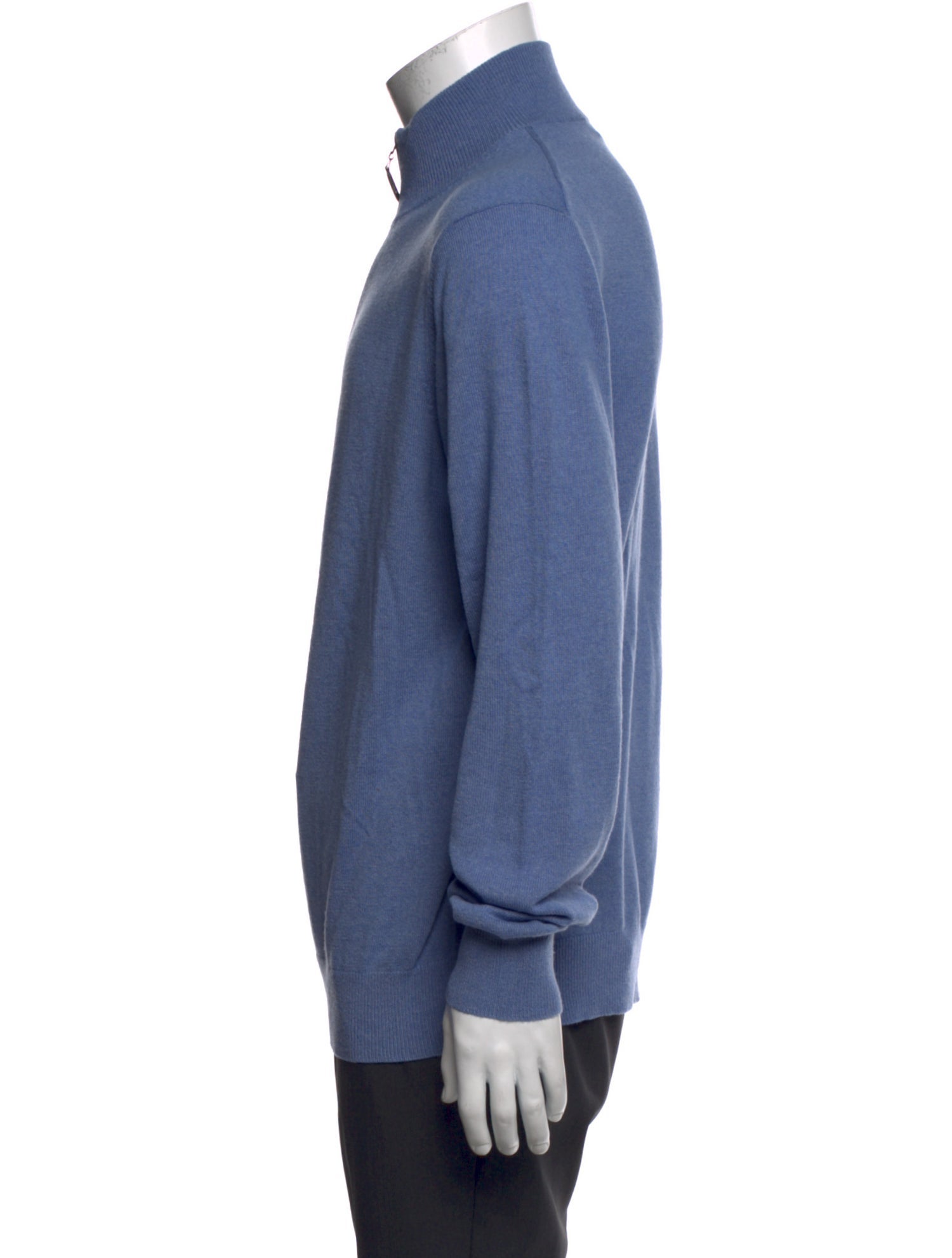 Neiman Marcus Cashmere Mock Neck Polo Sweater