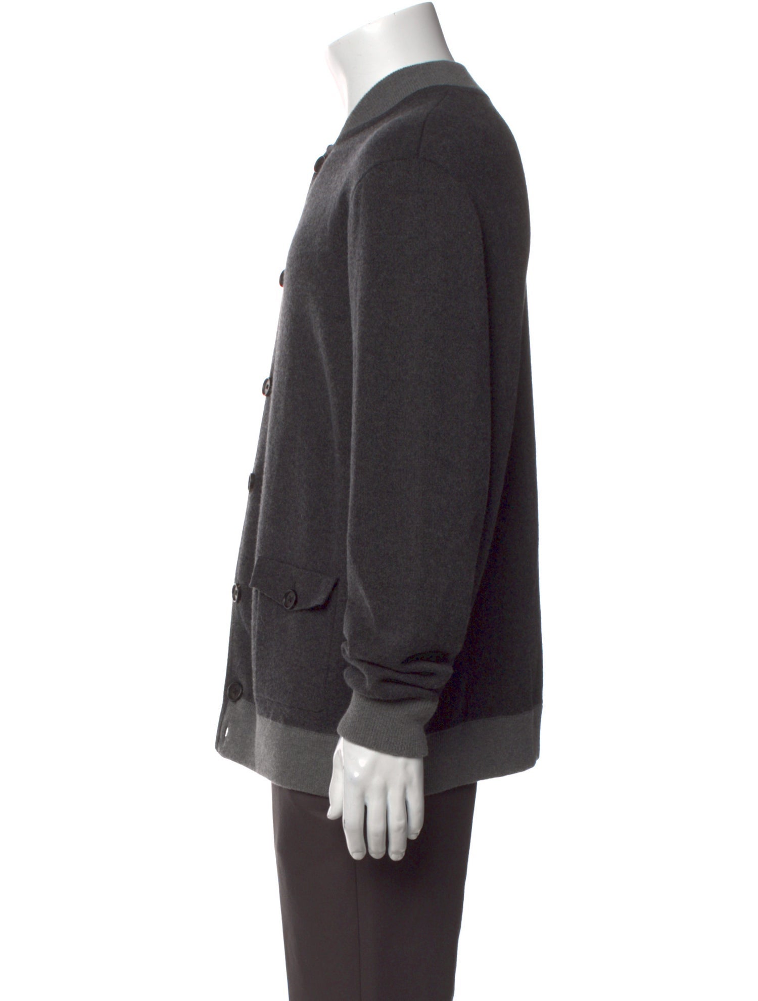 Neiman Marcus Crew Neck Long Sleeve Cardigan