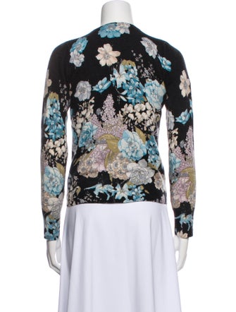 Neiman Marcus Cashmere Floral Print Set