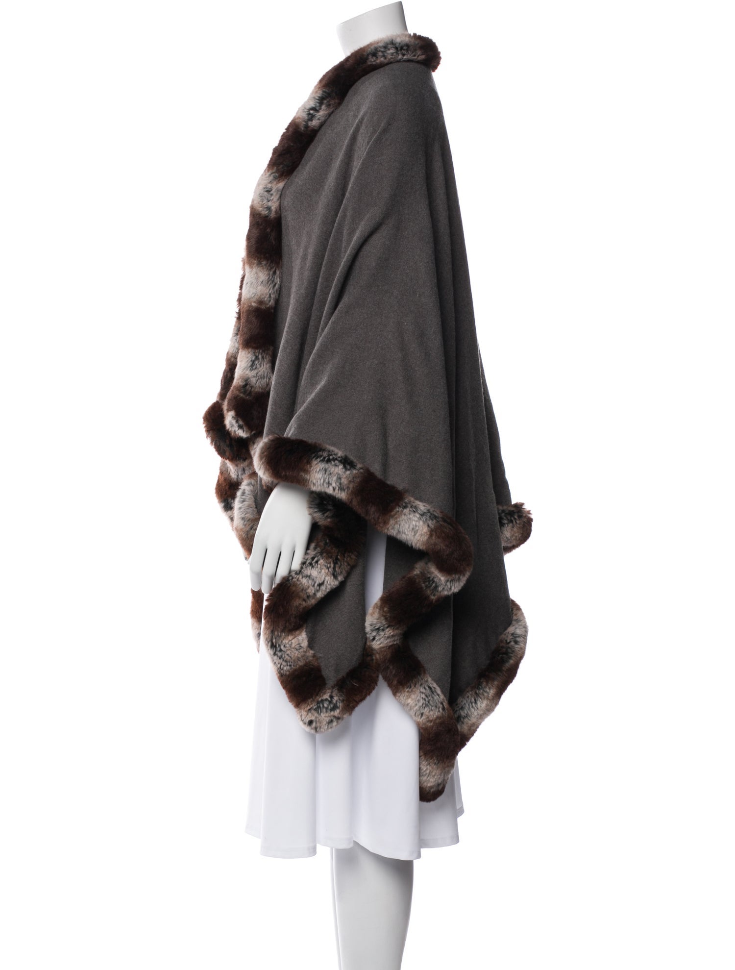 Neiman Marcus Faux Fur Printed Jacket