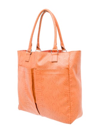 Neiman Marcus Embossed Leather Tote
