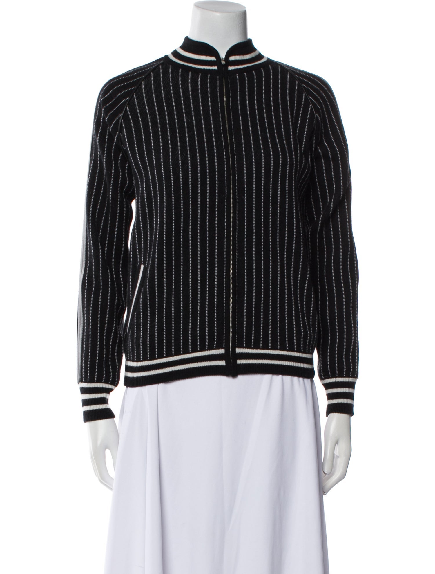 Neiman Marcus Cashmere Striped Bomber Jacket w/ Tags