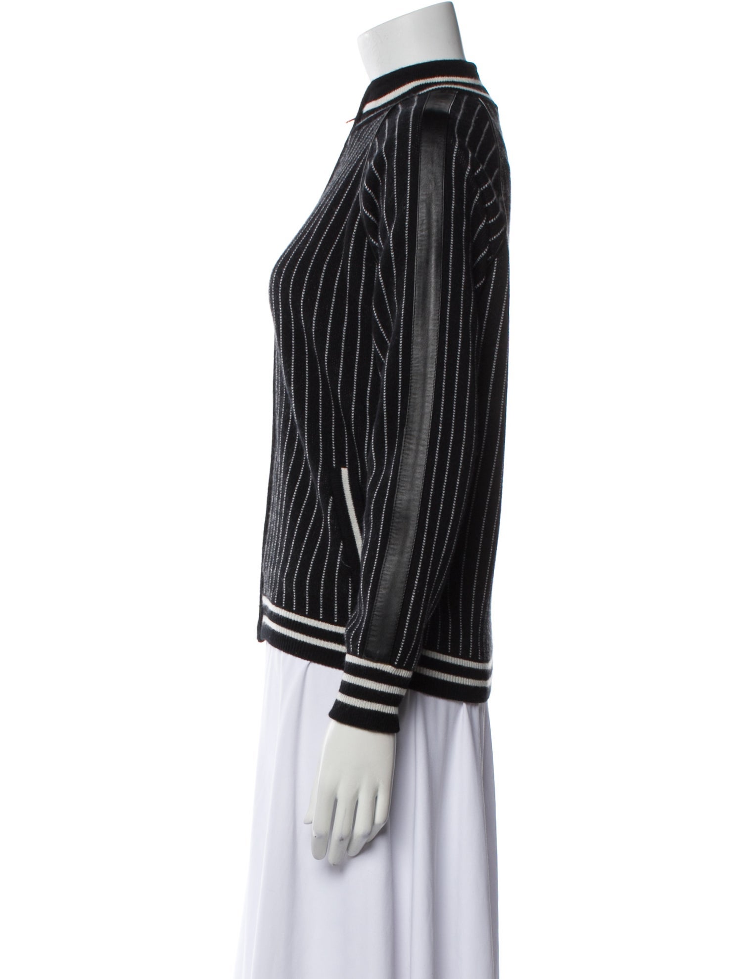 Neiman Marcus Cashmere Striped Bomber Jacket w/ Tags