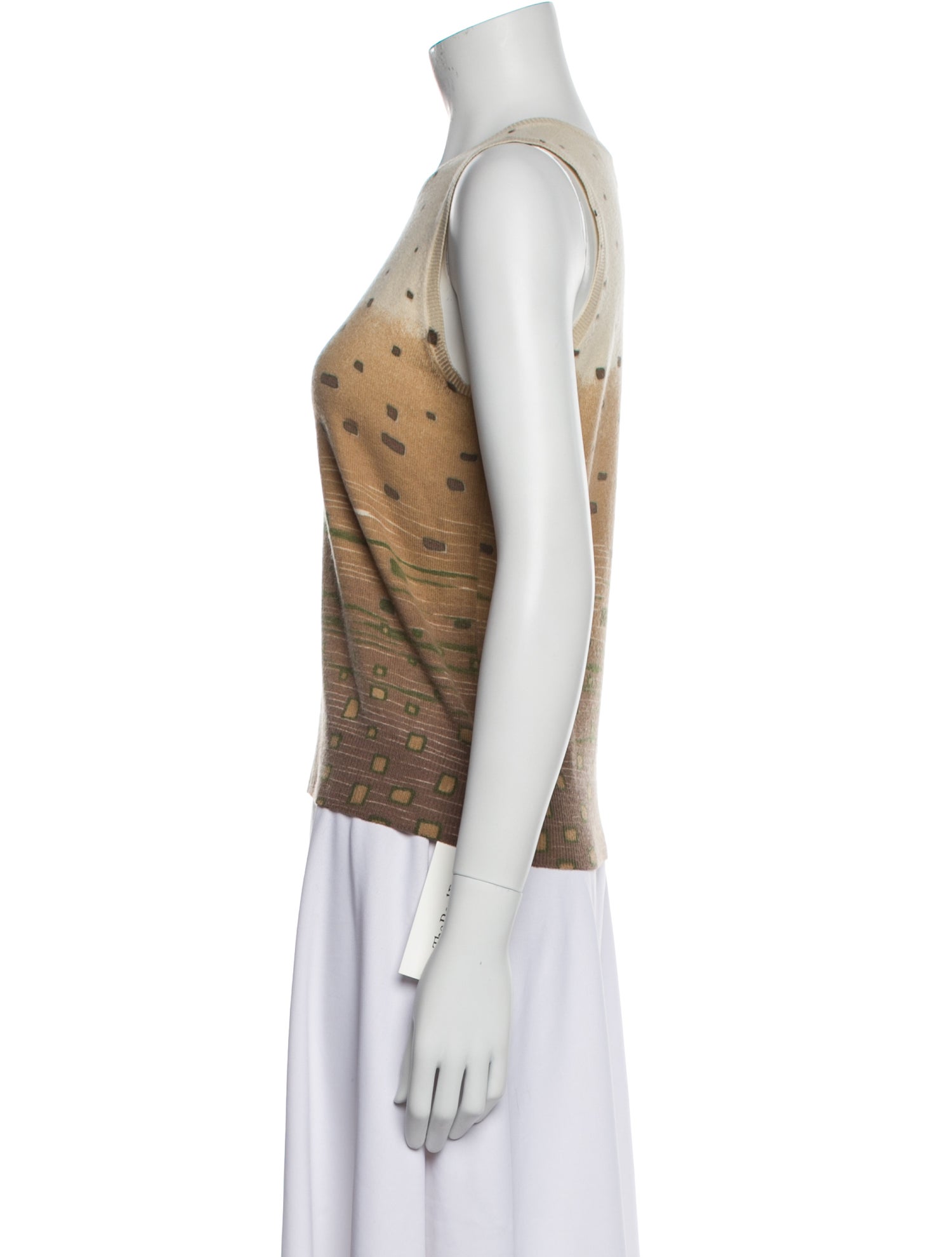 Neiman Marcus Cashmere Printed Sweater