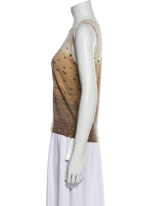 Neiman Marcus Cashmere Printed Sweater