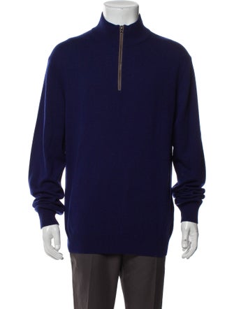 Neiman Marcus Cashmere Mock Neck Pullover