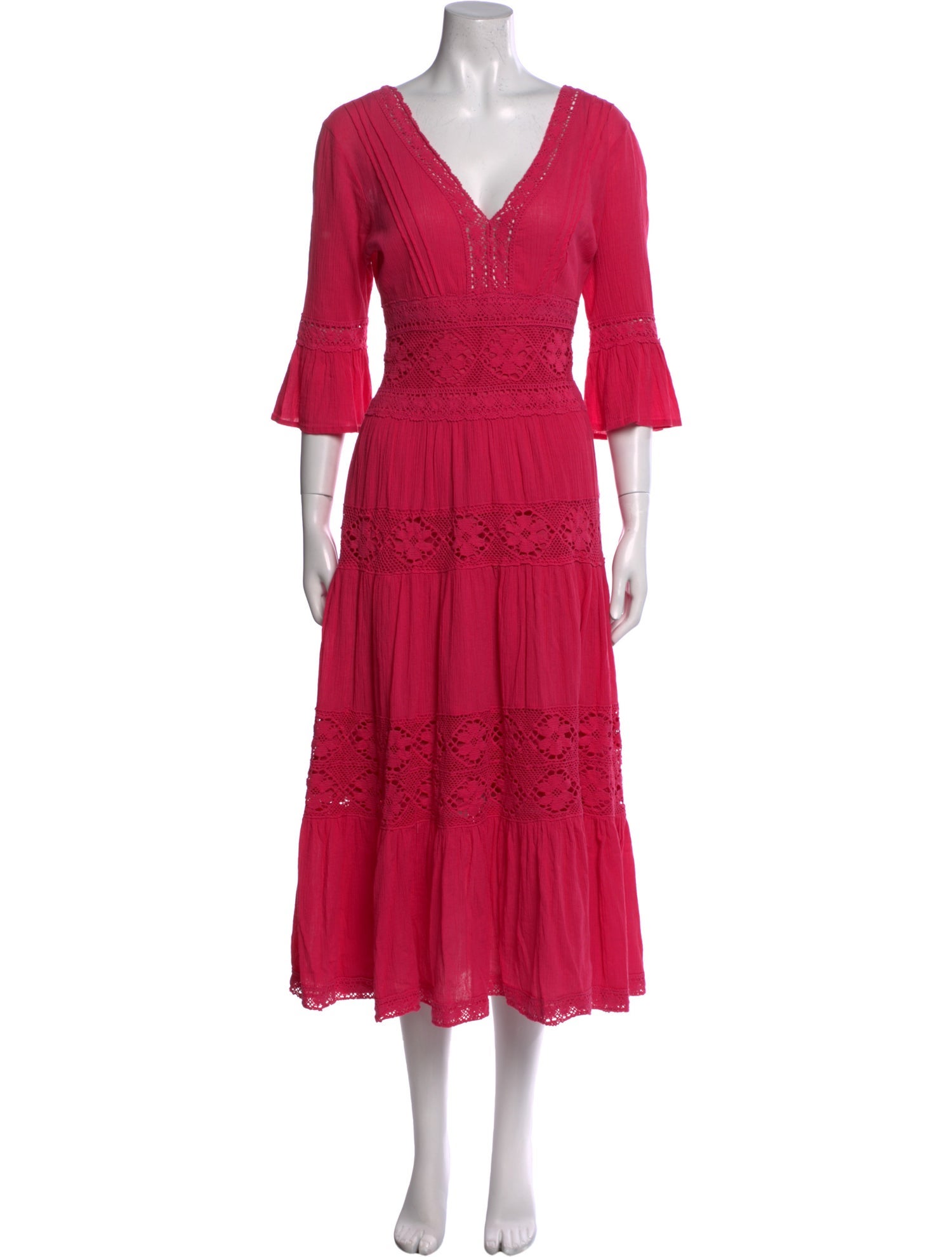 Neiman Marcus V-Neck Long Dress