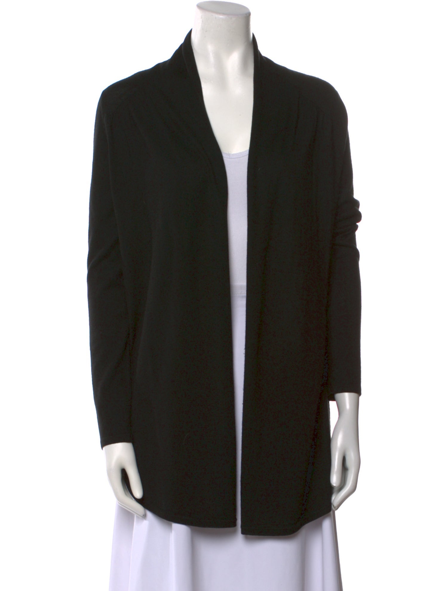 Neiman Marcus Silk Open Front Sweater