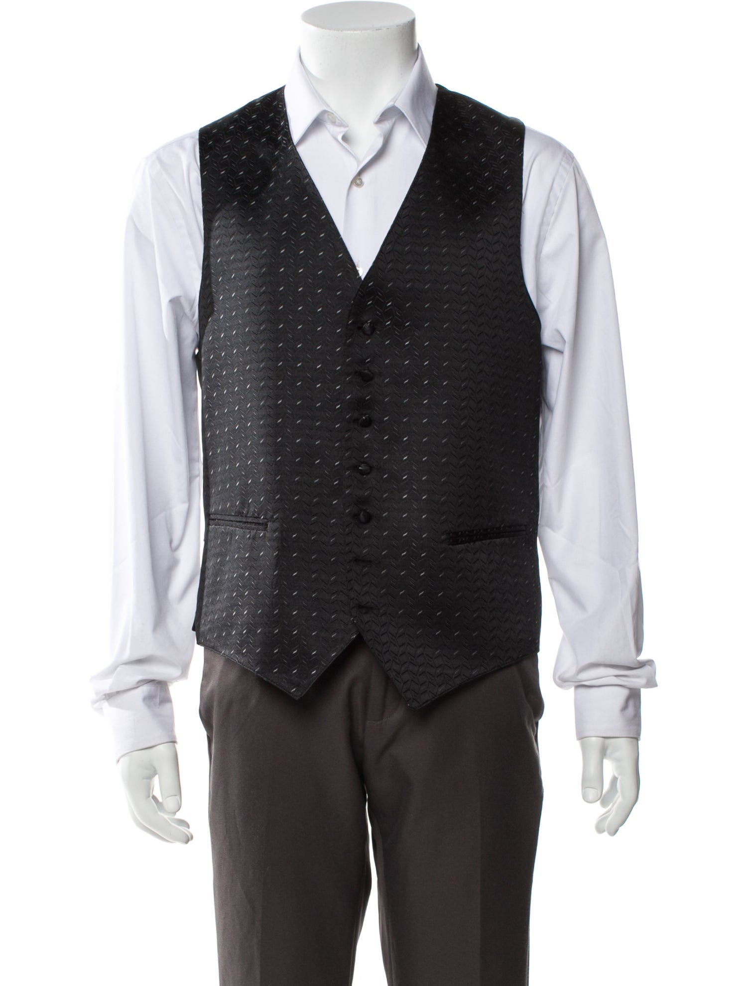 Neiman Marcus Silk Striped Suit Vest