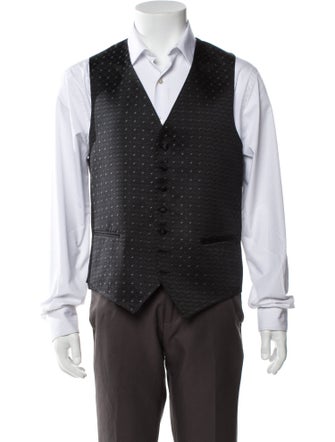 Neiman Marcus Silk Striped Suit Vest