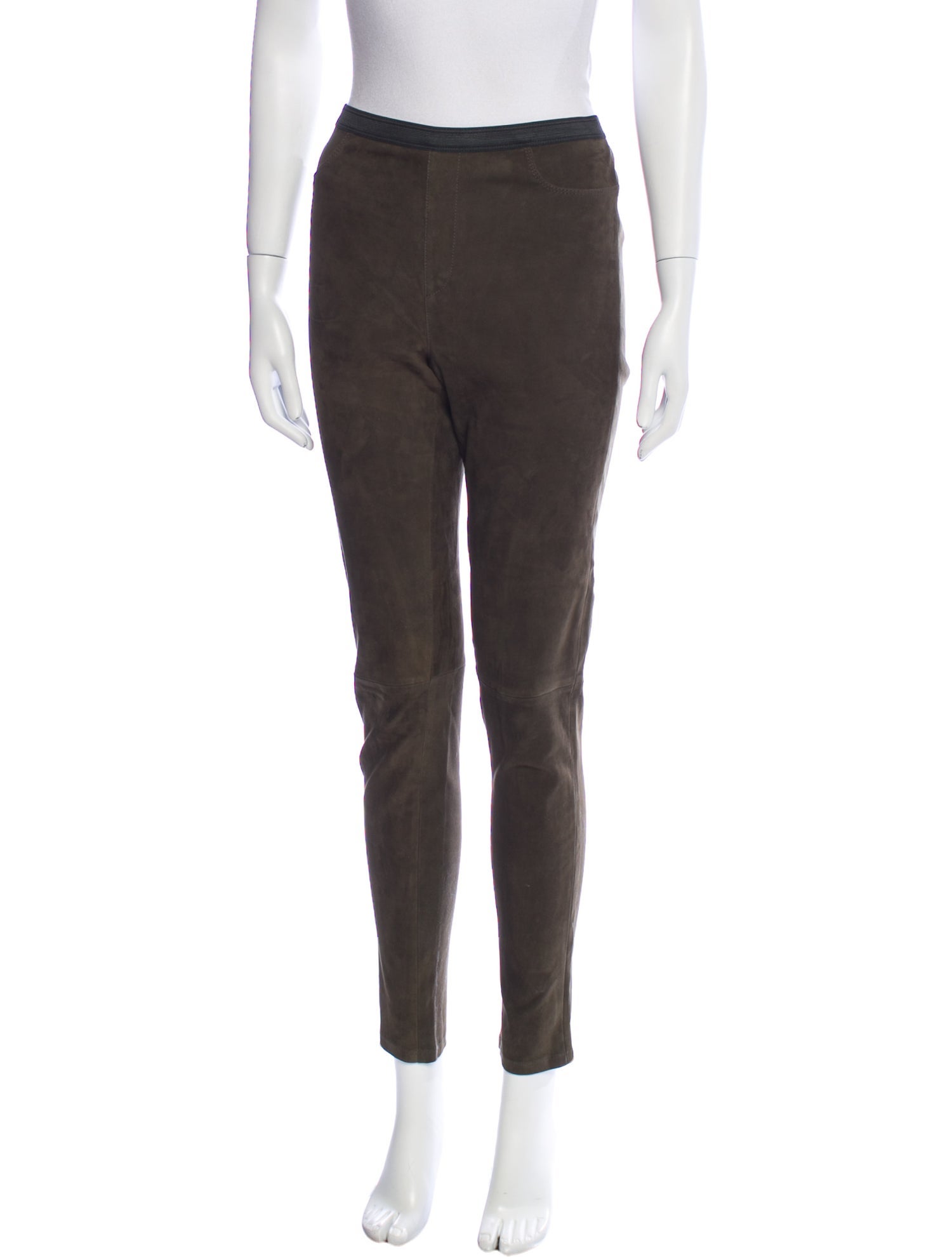 Neiman Marcus Leather Skinny Leg Pants