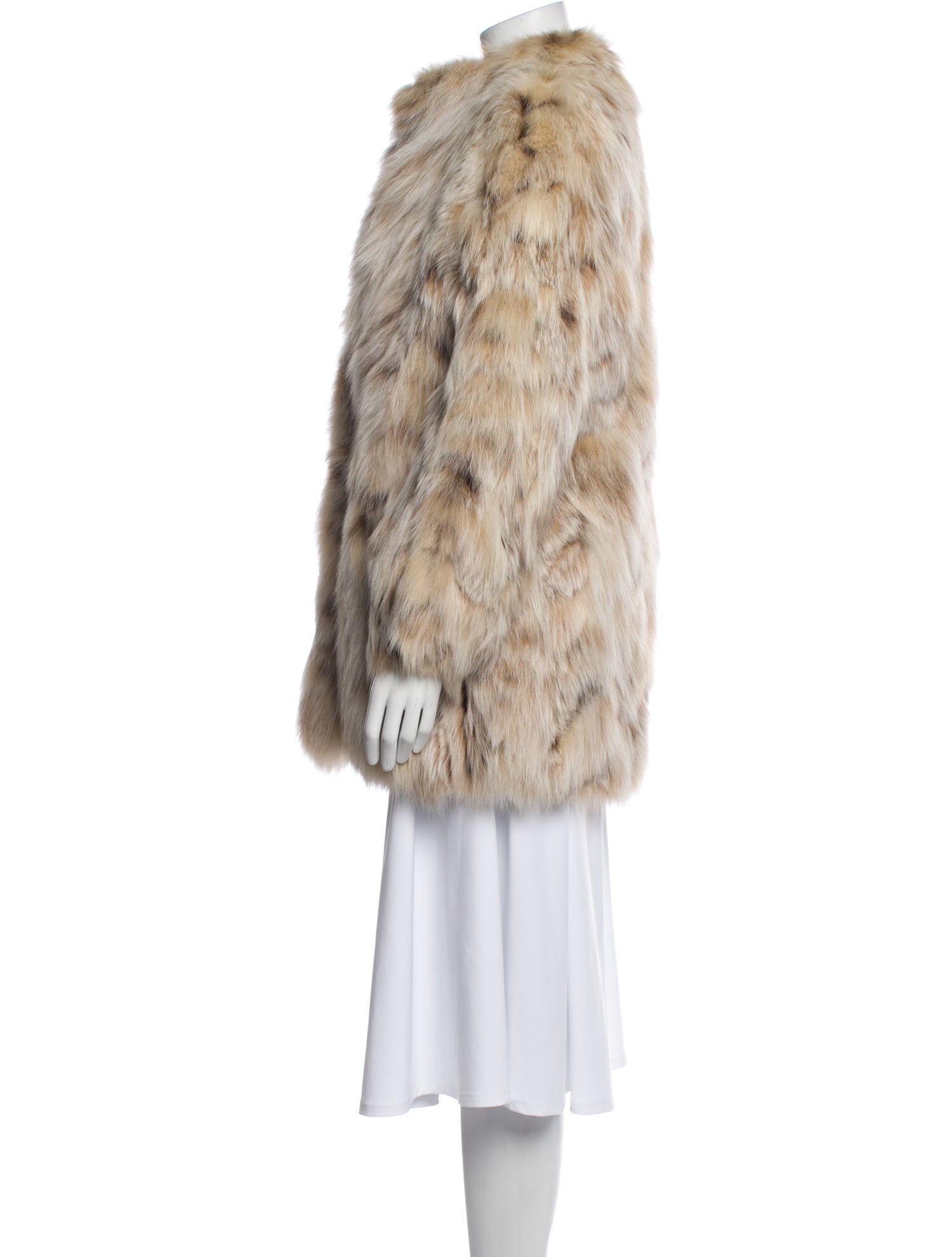 Neiman Marcus Fur Animal Print Faux Fur Coat